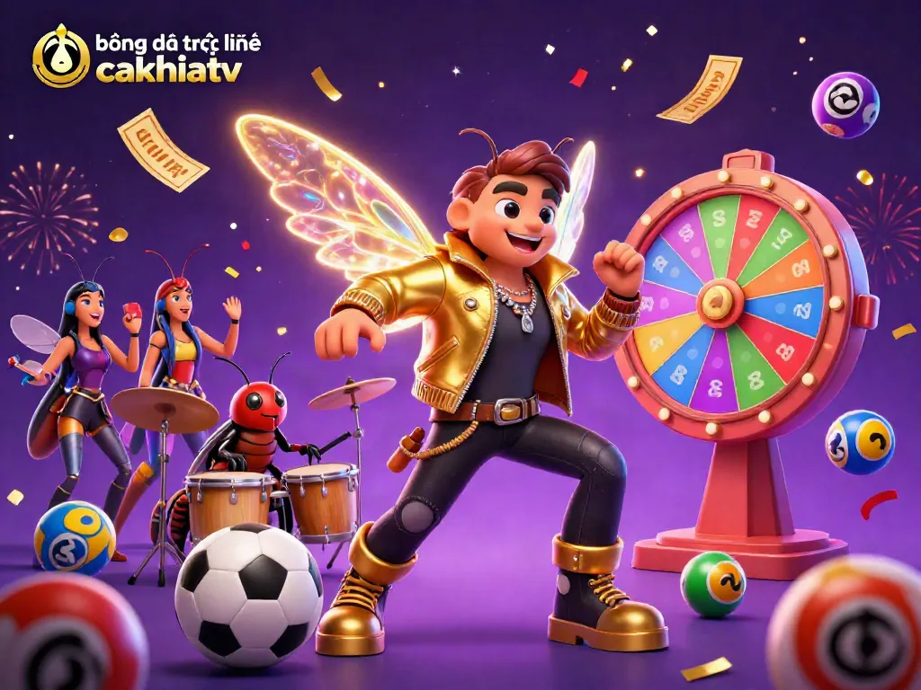 Experience thrilling bóng đá trực tuyến cakhiatv with lively characters, dynamic sports elements, and vibrant visuals.