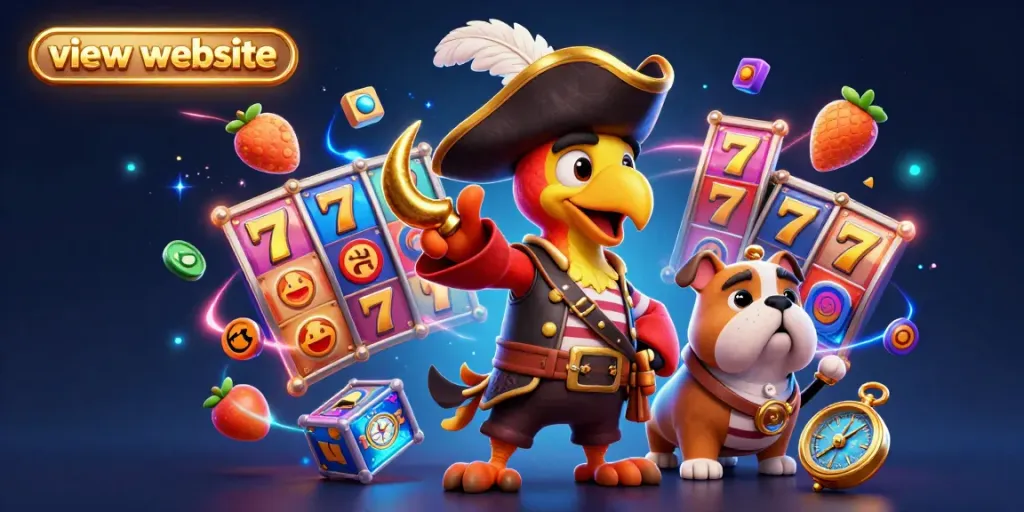 Experience thrilling gaming as you view website showcasing vibrant slots and engaging characters.